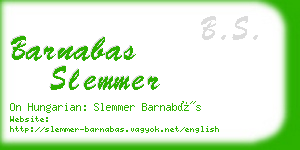 barnabas slemmer business card